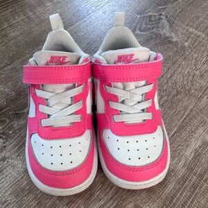 Nike Kids' Pink and White Velcro Sneakers Toddler 7C